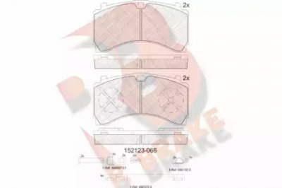 R BRAKE rb2123066 -  Комплект тормозных колодок, дисковый тормоз